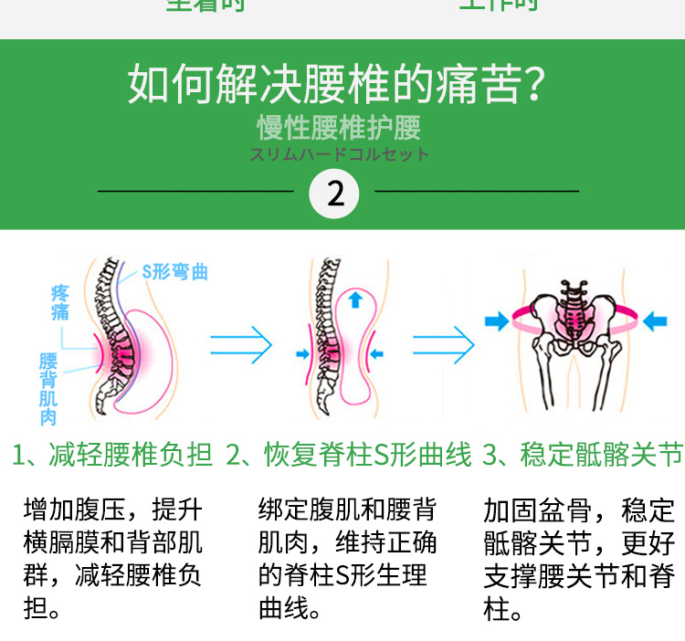 百傲鲨慢性腰痛护腰